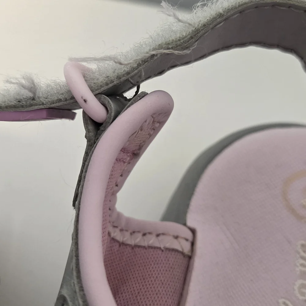 Pink and Gray Girls SZ 2 Sandals with Comfortable Sole and Breathable Design